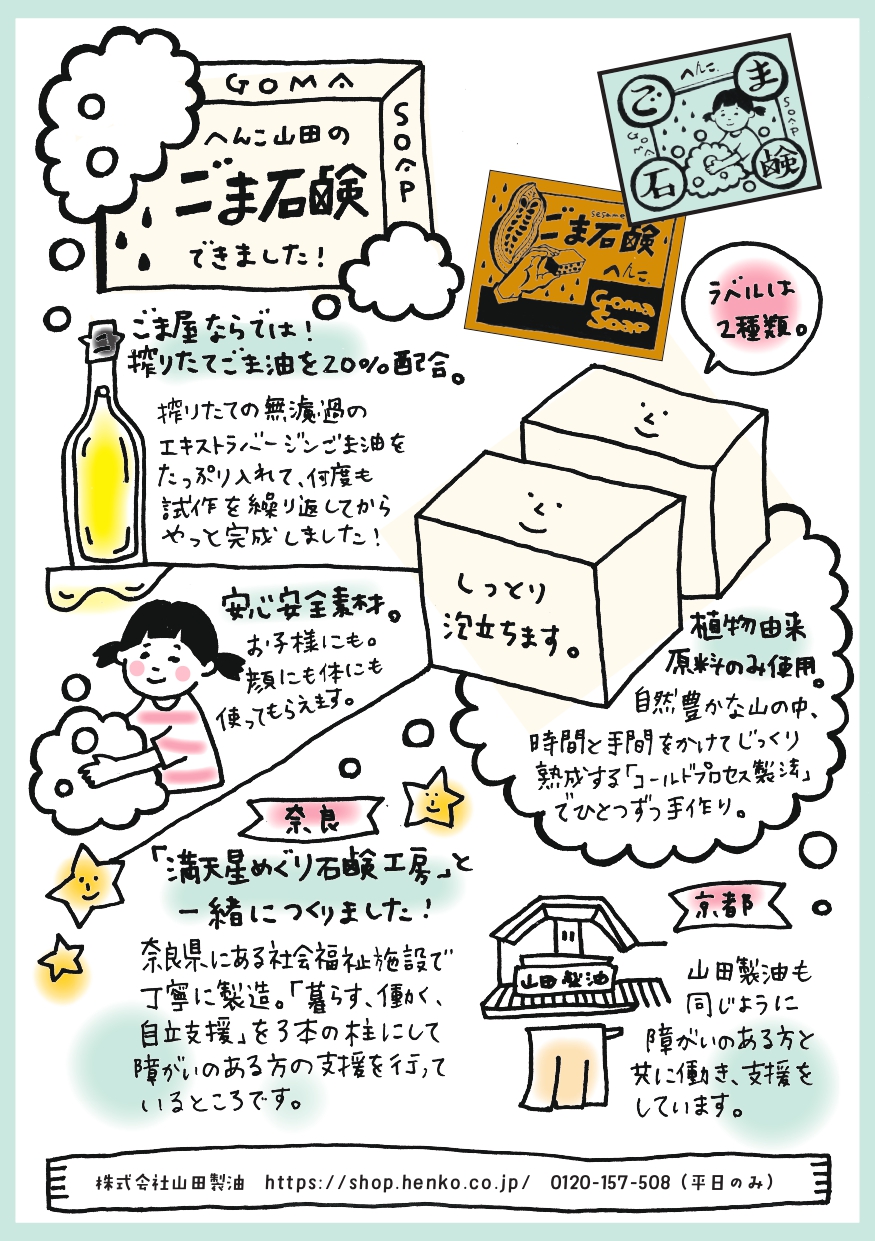 へんこごま石鹸チラシ
