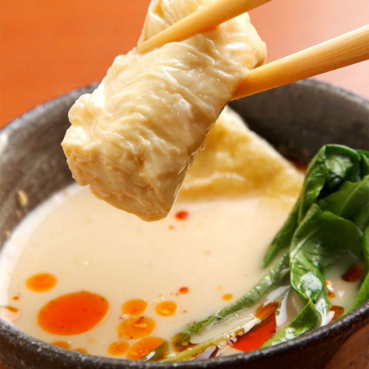 付けダレに胡麻辣油