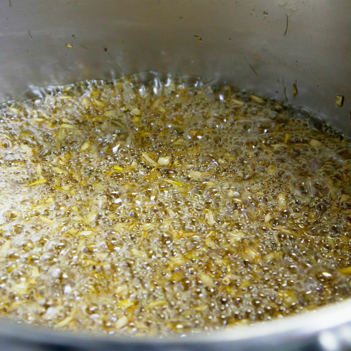 ねぎ生姜オイル製造過程